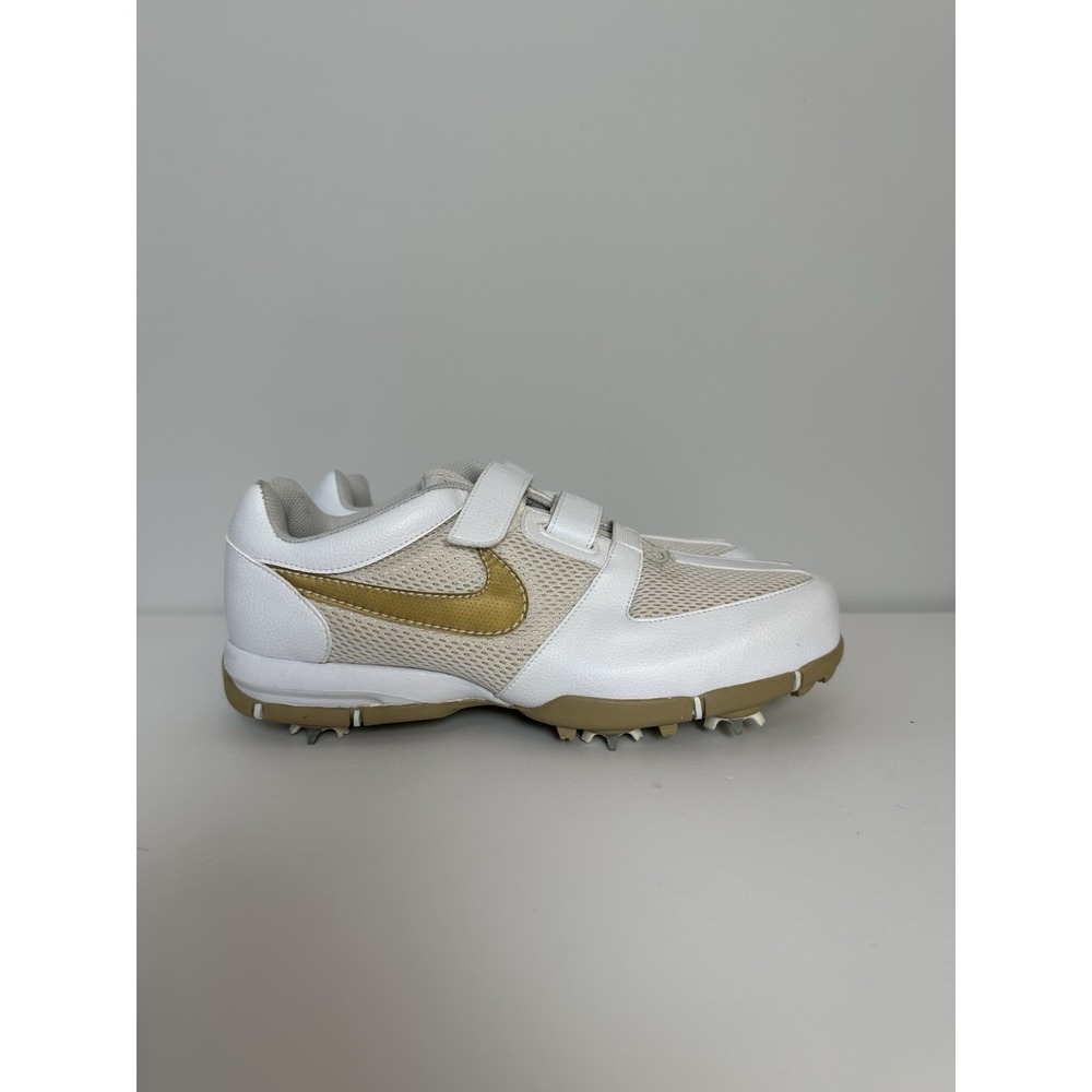Nike 314904-171 SP Women's White/Gold Soft Spikes‎ Golf Sneakers Shoes Size 8.5 - Picture 2 of 10